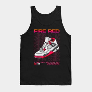 AJ 4 Retro Fire Red Sneaker Tank Top